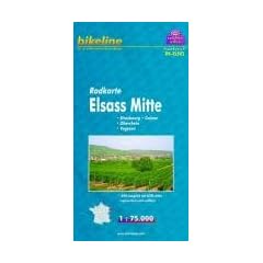 Radkarte Elsass Mitte 1:75.000: Stra�burg, Oberrhein, Colmar, Vogesen: wasserfest und rei�fest, GPS-tauglich mit UTM-Netz: Strassburg, Oberrhein, Colmar, Vogesen
