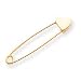 14k Gold Polished Moveable Medium Heart-Shaped Safety Pin Charm