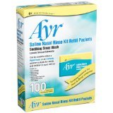 Ayr Saline Nasal Rinse Kit Refill Packets 100 ea