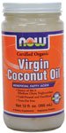 Organic Virgin Coconut Oil by NOW Foods - Natural Foods (100% - 12 oz Liquid)