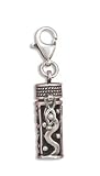 Oxidized Prayer Box Charm with Lobster Clasp