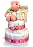 Kara Nessian Organic Baby Andi 2 Tier Hippo Diaper Cake or Centerpiece