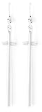 Sterling Silver Tall Cross Drop Earrings by Bob Siemon