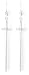 Sterling Silver Tall Cross Drop Earrings by Bob Siemon