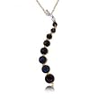 Sapphire and Diamond Journey Pendant in Yellow Gold