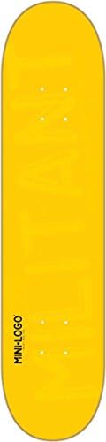 Mini-Logo Skateboards Deck, Yellow, 7.88