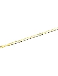 14K Yellow Gold 16 Inch Solid Figaro Chain