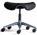 Humanscale Freedom Saddle Seat _ Titanium frame, standard cylinders, standard casters, black