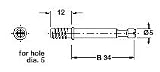 Hafele - HF-26228188 - Minifix Connecting Bolts - for dia. 5mm drill holes
