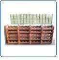 Old Growth Again Redwood 3 Bottle Wine Rack - Mature Growth