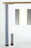 28 Thicker Office Height 3-1/8 Diameter Table Leg - Set Of 4 - Flat Black