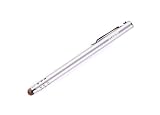 TruGlide Capacitive Stylus (by LYNKtec) for the NEW iPad (iPad 3), iPad 2, iPad 1, iPhone 4, iPhone 4S, iPod Touch, Amazon Kindle Fire, Android Tablets, Motorola Droid RAZR, Samsung Galaxy, HTC, and all other capacitive touchscreens (Brushed Silver)