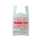 Iron-Clad T-shirt Style Plastic Thank You Bags 1/6 - 11.5 x 6.5 x 22 - 1000 Bags