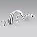 Moen T956CPC Monticello Roman Tub Trim Kit w/ Hand Shower Diverter, Chrome/ Porcelain