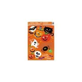 Spooky Smiles Halloween Theme Window Cling Sheet - Single