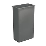 Wall Hugger Waste Receptacle 23 Gallon Grey