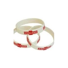 2 x Rubber England Wristbands