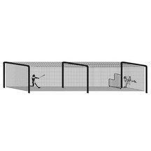 Batting Cage Outdoor Frame with Installation Kit - 3 Sections