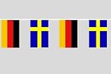 Party-Flaggenkette : Deutschland - Schweden Länge ca.: 20,20m