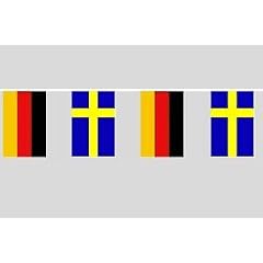 Party-Flaggenkette : Deutschland - Schweden L�nge ca.: 20,20m