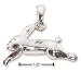 Sterling Silver Diamond Cut Bunny In Flight Charm
