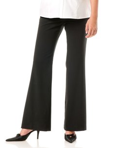 Motherhood Maternity: Petite Secret Fit Belly(tm) Bi-stretch Suiting Fit And Flare Maternity Pants