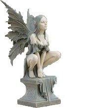 Chelse the celtic fairy statue home yard sculpture on plinth