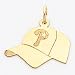 14K Philadelphia Phillies Lg Baseball Cap Charm