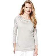 Autograph Cowl Neck Mini Striped T-Shirt