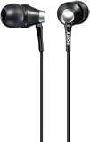 Sony Mdr-Ex75/Blk Ex Earbuds Headphones with 9Mm Hi-Sensitivity Driver (Black)
