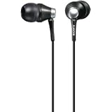 Sony Mdr-Ex75/Blk Ex Earbuds Headphones with 9mm Hi-Sensitivity Driver (Black) ~ Sony