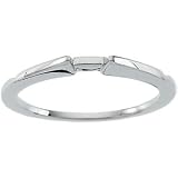 14K White Gold Bridal Engagement Band