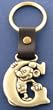Mickey Mouse Letter G Brass Key Chain Disney