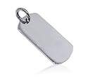 Genuine .925 Stering Silver Dog Tag Charm 33 MM X 17 MM Pendant
