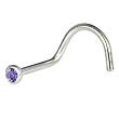 Swarovski TANZANITE Screw Nose Ring