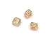 Gold Square Cast Beads, 20 Pc/Pkg