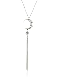 Low Luv by Erin Wasson Silver-Tone Crescent Pendant Necklace