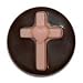 6 Chocolate Covered Oreos w/Pink Heart Cross Design