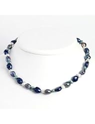 Sterling Silver Multicolored Cultured Pearl Necklace - QH2665-18"
