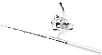 MM Portable/Compact/Light Aluminium Alloy Fishing Rod Pen(Silver)