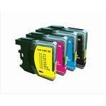 10 BROTHER Druckerpatronen (4x schwarz + je 2x cyan magenta yellow) kompatibel zu 980 1100 Serie - 