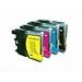 10 BROTHER Druckerpatronen (4x schwarz + je 2x cyan magenta yellow) kompatibel zu 980 1100 Serie