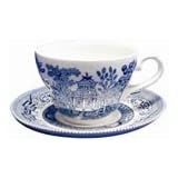 Churchill Blue Willow Teacup and Saucer (Set of 6) by Churchill China