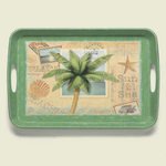 Serving Tray ~ Palm Beach ~ 18 inches x 12 inches ~ melamine plastic ~ code 375