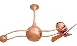 Matthews Fan Brisa 2000 Rotational Ceiling Fan, Black Nickel w/ Mahogany Blades