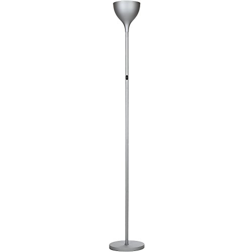 Brightech - SKY Elite LED Torchiere Floor Lamp - Dimmable Super Bright 20-Watt LED - Warm White Color - Silver