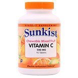 Sunkist Vitamin C Chewable Strawberry 500mg, 90 Tablets