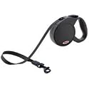 Flexi Classic 3 Retractable Tape Leash, Large, 110lbs, Black 16ft.