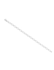 Long and Short Alternating Link Chain, Sterling Silver