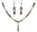Earrings Necklace Silver Assorted Gemstones Jewelry (nklc034)